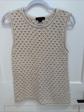 Sanctuary Cream Crochet Knit Tank Top